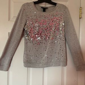 INC glitter sweatshirt size extra small